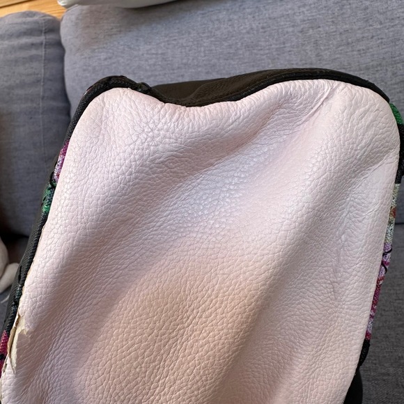 Betsey Johnson Floral Quilted Satchel Bag Pink Coquette Bow Lace Heart - Picture 9 of 9